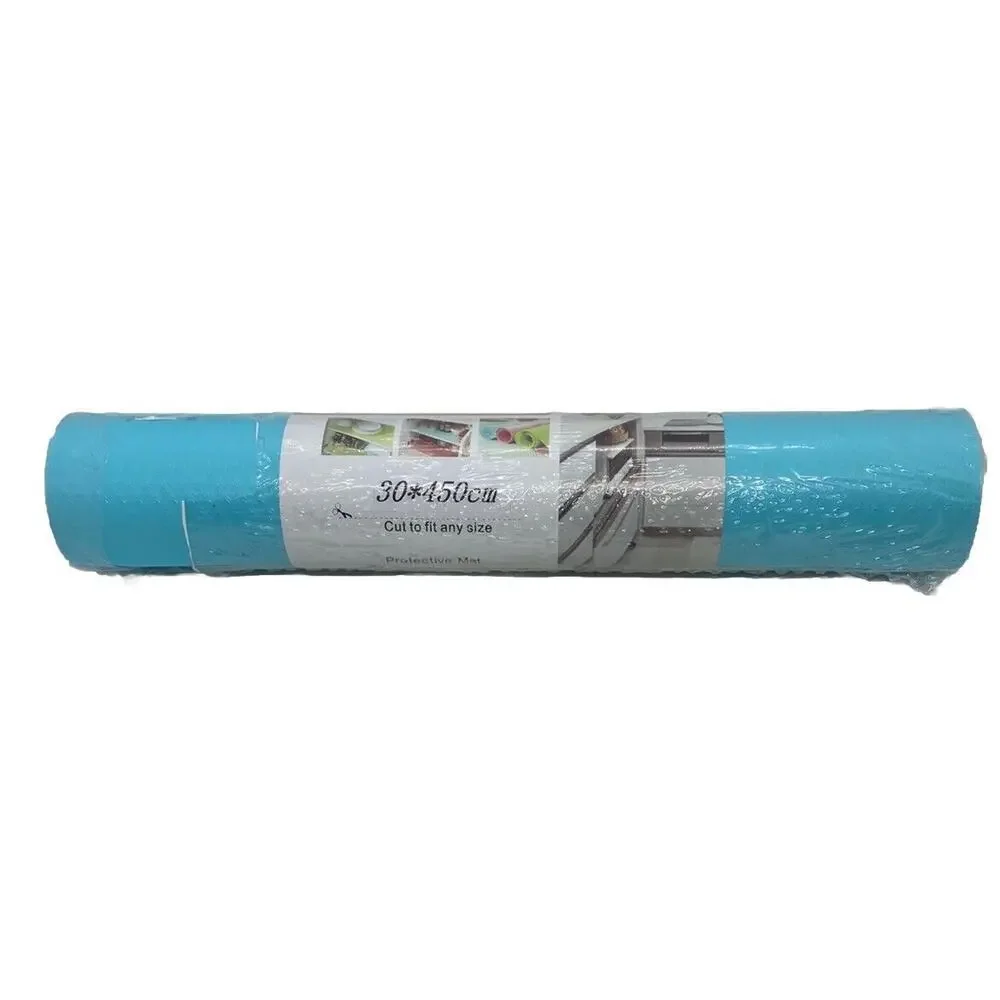 Bloss Home One Roll Blue Shelf Liner Protective Mat Plastic EVA 30 x 450 cm New
